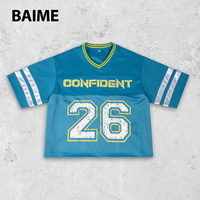Vente chaude T-shirt de sport à col en V pour hommes de bonne qualité Maillot Streetwear respirant Coupe ample Style Hip Hop pour une utilisation en extérieur