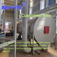 Machine de séchage de biomasse à tambour rotatif JNSHARE 45KW homologuée CE, 2200kg/h, séchage uniforme et efficace, faible consommation pour sciure de bois et paille