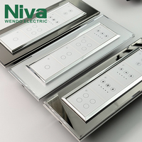 Interrupteur intelligent Niva à écran tactile en verre, panneau personnalisé OEM, interrupteurs muraux électriques multi-modulaires, commande à distance Wifi