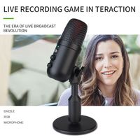 Microphone à condensateur filaire MU1000 RGB pour jeux, enregistrement en studio et diffusion en direct sur YouTube