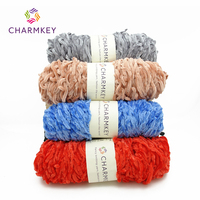 Charmkey Chenille Golden Velvet Laine Boule Moyen Épais Tricotage pantoufles Crochet Ligne Fabricants Laine En Gros