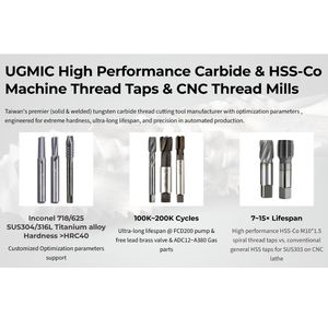 ดอกต๊าปเกลียวแข็งแรงทนทาน J12.SpT.SC-09-Rigid Tapping High Performance-5/32" 3/16" 1/4" 5/16" 3/8" 7/16" 1/2"-UNEF Thread- แบบเกลียววน- ผลิตจากโซลิดคาร์ไบด์ - Product Image 3
