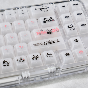 2025 Hỗ Trợ Đa Ngôn Ngữ RGB Đèn Nền 15 Ánh Sáng Sáng Sáng PC Trong Suốt Keycaps Panda Tùy Chỉnh Chơi Game Cơ Khí Keycaps - Product Image 2