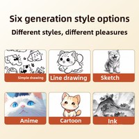Nouvelle imprimante thermique créative pour enfants, alimentée par l'IA, à commande vocale, format de papier 57 mm, impression d'images, interface USB, 1300 mAh