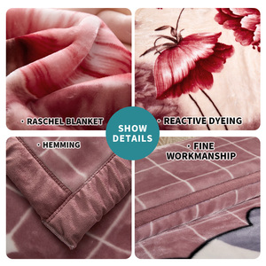 ผ้าห่มขนมิงค์ Raschel ฤดูหนาว,ผ้าห่มขน Faux นุ่มอุ่นหนาสองชั้น - Product Image 4