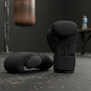 Gants de boxe en tissu noir légers de 10 oz, personnalisables en gros, marque OEM, ajustement universel, lavables pour les sports et les arts martiaux - Product Image 3