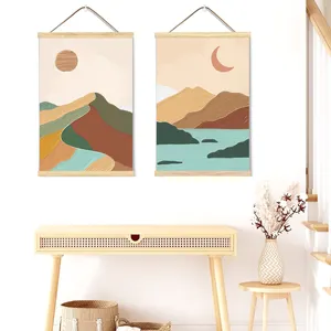 Giá Treo Áp Phích Nam Châm Gỗ Tùy Chỉnh Giá Treo Áp Phích Treo Tường Nam Châm Bằng Gỗ Sơn Dầu Nghệ Thuật Khung Lắp Ráp Gỗ Tếch - Product Image 1