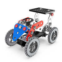 Kits de construction de voitures d'ingénierie DIY pour garçons, jouet éducatif de construction, jouets STEM, modèle de véhicules d'ingénierie en métal