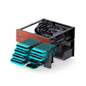 JONSBO N4 Mini-ITX Châssis d'ordinateur avec 8 + 1 <span class=keywords><strong>baie</strong></span> HDD Double ventilateurs 120mm SFX PSU ITX Carte mère 1U USB-Double ventilateurs 120mm - Product Image 4