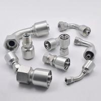 Raccord de tuyau hydraulique monobloc en acier au carbone Swagelok Parker à connexion rapide, types JIC, métrique, BSP, ORFS, femelle, mâle, à bride SAE