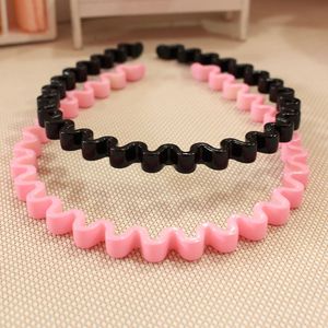 Bandeau en plastique ondulé pour filles et enfants, bandeau coloré pour usage quotidien, accessoires pour cheveux, couleurs mélangées, origine Jinhua - Product Image 3