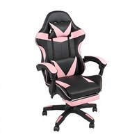 Chaise de jeu en cuir PU de style traditionnel avec accoudoirs inclinables et repose-pieds, structure en acier pour la maison, le bureau et l'hôtel