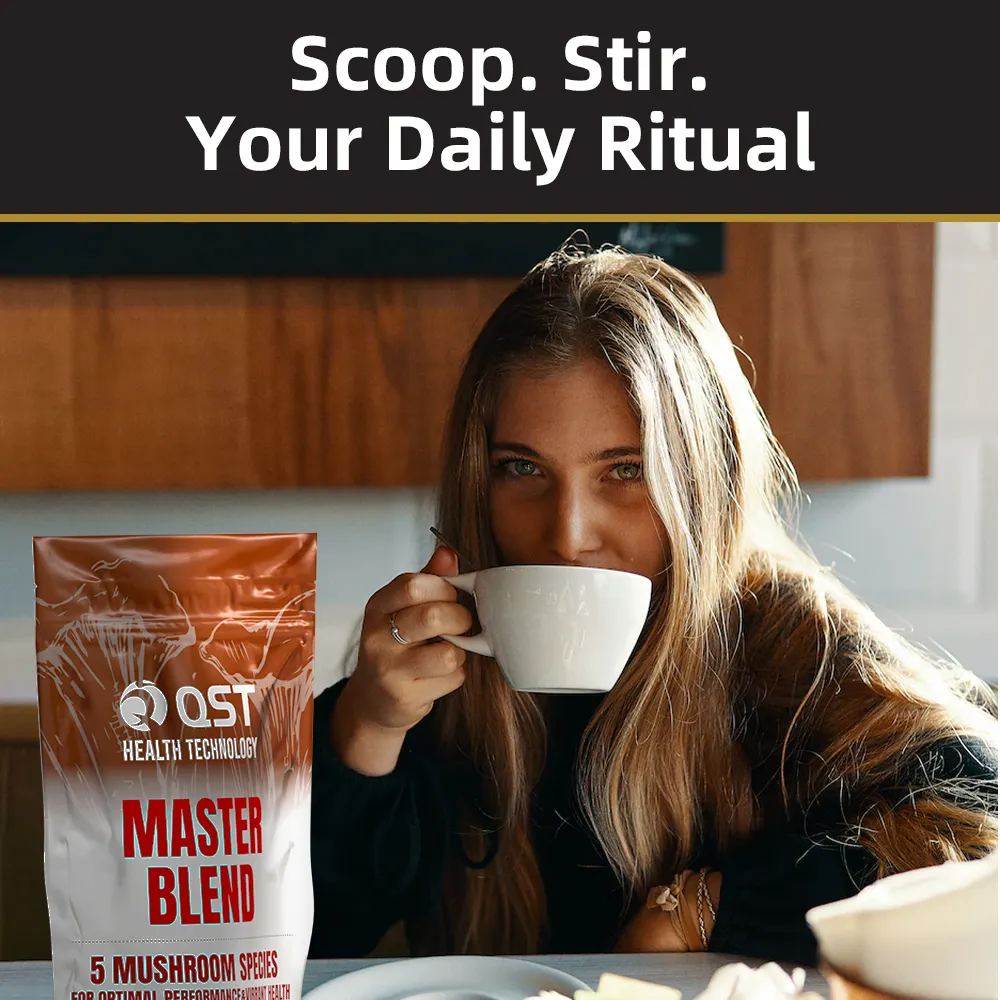 Arabischer Instant-Bio-Pilz-Blend Kaffeepulver Reishi Igel-Stachelpilz-Kaffee Eigenmarke Ryze 10 Pilz-Kaffee