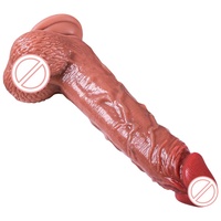 Dildo réaliste en silicone avec poignée, vibrateur 100% étanche, marque HXR, jouet sexuel pour femmes, masturbation féminine, BJD-E021-2