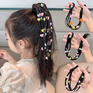 Fascia per capelli da ragazza con <span class=keywords><strong>trecce</strong></span> stile boxe, graziosa e alla moda, con <span class=keywords><strong>trecce</strong></span> a coda di cavallo alta e decorazioni a stella e a cuore, parrucca con <span class=keywords><strong>trecce</strong></span> - Product Image 1