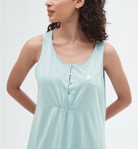 Camicie <span class=keywords><strong>da</strong></span> <span class=keywords><strong>notte</strong></span> in <span class=keywords><strong>cotone</strong></span> 100% <span class=keywords><strong>da</strong></span> donna con girocollo morbido a maniche corte in Jersey personalizzato di fabbrica - Product Image 6