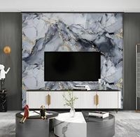 Sticker mural géométrique en PVC 3D moderne, imperméable et résistant à l'humidité, imitation marbre, pour cuisine, salle de sport, divertissement