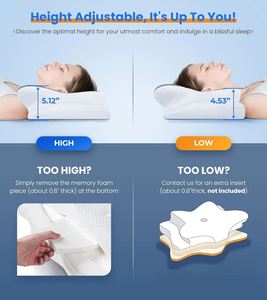 Almohada de Espuma Viscoelástica de Bambú para Aliviar el Dolor de Cuello, Almohadas Cervicales Ajustables para un Sueño Confortable - Product Image 3