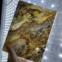Life1996 Veneer Batu Alam Transparan Fleksibel, Batu Kuarsa Backlit untuk Dekorasi Dinding, Produsen Batu Marmer Tipis