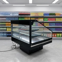 Vitrine réfrigérée ouverte à refroidissement par air pour fruits, yaourts coupés, sandwichs et charcuterie