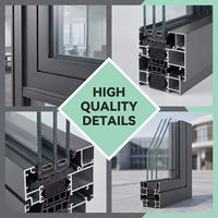 Fenêtre et porte à battants en aluminium à rupture de pont thermique, double vitrage, résistantes aux intempéries, design moderne