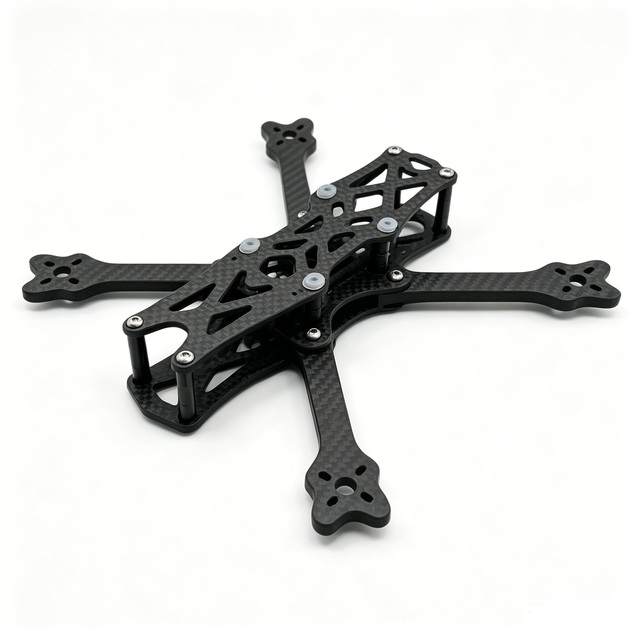 Versatile Mark4 5 Inch Carbon Fiber FPV Drone Frame-High Strength 3K Weave Finish X-type Freestyle Structure for Freestyle