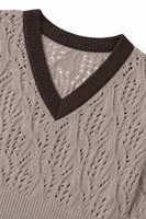 Robe en tricot pour femme avec logo personnalisé, tricotée, mi-lourde, à manches longues, col en V, couleur unie, décontractée, hiver, polyester, usine OEM & ODM