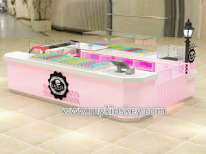 Idées de conception de kiosque d'exposition de macarons élégants | Comptoir de présentation de pâtisseries au <span class=keywords><strong>prix</strong></span> d'usine | Fournisseur en gros de stands de desserts sucrés - Product Image 5