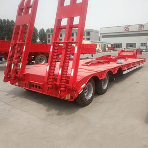 Semi-remorque à plateau bas en acier HUAJUN d'occasion, capacité 50 tonnes, pour le transport de marchandises en Chine - Product Image 2