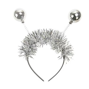 Diadema Alienígena de Alta Gama Personalizada, en Plata y Verde, Accesorio para el Cabello con Hebilla en Forma de Cabeza de Martiano - Product Image 3