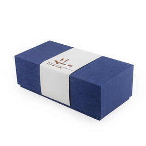 Boîte de papier d'emballage cadeau personnalisée de luxe estampage à chaud à texture recyclée - Product Image 5