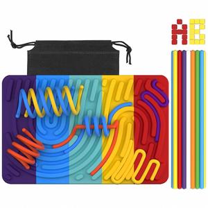 Tablero de Actividades Sensoriales de Silicona sin BPA para Niños de 5 a 7 Años y Adultos con TDAH/Autismo, Juguete Antiestrés para Viajes, Logotipo Personalizado - Product Image 1