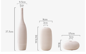 JM1 Moderno Jarrón <span class=keywords><strong>Pequeño</strong></span> de Cerámica y Resina para Suelo, Diseño Ecológico con Rayas Mate para Hierba de Pampas, Hogar, Jardín, Sala de Estar - Product Image 5