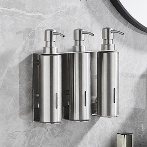 <span class=keywords><strong>Dispensador</strong></span> de Jabón Manual de Acero Inoxidable para Baño, <span class=keywords><strong>Dispensador</strong></span> de <span class=keywords><strong>Gel</strong></span> de Ducha <span class=keywords><strong>y</strong></span> Champú para Colgar en la Pared - Product Image 4