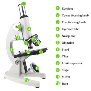 XSP-01/02 500X/640X 生物顕微鏡 単眼式 垂直チューブ顕微鏡 学生用生物顕微鏡 - Product Image 2