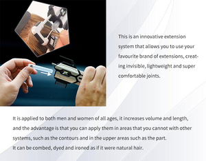 Phần Mở Rộng Tóc Con Người Phiên Bản Đơn Giản Mới Công Nghệ Lược Dòng Máy Cho Con Người Tóc Mở Rộng Kit Không Có Dấu Vết Phần Mở Rộng Tóc Công Cụ - Product Image 4