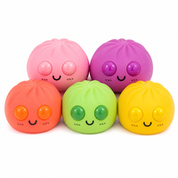 Boîte Mystère Surprise : Jouet Squishy en Vinyle Ultra Doux, Forme Boulette Arc-en-ciel Pailleté Doré, à Collectionner, pour Filles et Garçons
