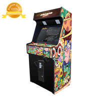 Borne d'arcade verticale Multicade 32 pouces en MDF, machine de jeu vidéo sur pied personnalisée avec support en anglais, 2 joueurs, certifiée CE