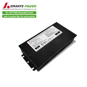 Transformador de led pwm regulável, 12v 24v, escurecimento, 0-10v, pwm, led driver 200w com caixa jbox