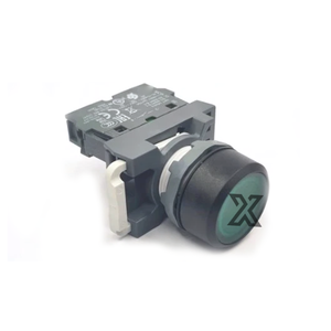 Bouton poussoir combiné éclairé MP1-41G-10, couramment utilisé pour le démarrage d'équipements industriels - Product Image 1