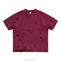 T-shirt graphique noir délavé pour homme, coupe ample, style vintage, effet usé, streetwear Y2K, rétro