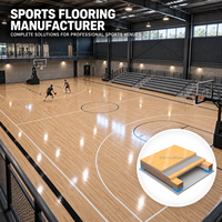 Revêtement de sol sportif en érable avec surface écologique antidérapante, amortissante et résistante à l'usure pour salle de sport intérieure 22 mm EN14904