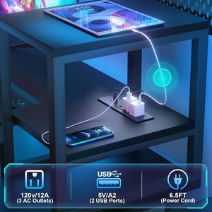 Nâng cấp nhỏ chơi game bàn đèn LED đảo ngược máy tính xách tay bảng màn hình đứng bền MDF kệ lưu trữ cho phòng chơi game - Product Image 5