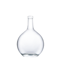 Grosir wiski Gin Vodka Tequila botol kaca desain unik 750ml 700ml botol minuman keras dengan gabus