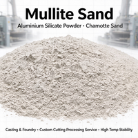 Sable de mullite, poudre de silicate d'aluminium, sable de chamotte pour la fonderie et la fonderie-metallurgie avec service de découpe sur mesure