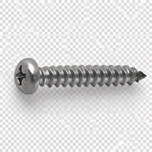 Vis autotaraudeuses # Vis à tête cylindrique 12 x 7/8 ", CR3+ Zinc 3U 6H Wr 12H Rr 4H Bake, vis pour métal, acier au carbone C1022, Homn Reen - Product Image 2