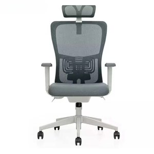 Huashi Modern Executive Lift Silla de oficina giratoria con respaldo alto Reposacabezas ajustable de malla ergonómica BIFMA Fabric Metal - Product Image 1