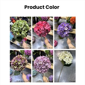 Flores Artificiales de Alta Calidad, Hortensias de Cabeza Grande en Blanco, Rosa y Azul, Flor de Hortensia de Seda para Decoración de Bodas y Hogar - Product Image 3