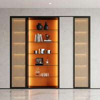 Étagère murale décorative contemporaine en acier inoxydable avec rangement pour literie et outils pour la maison, l'hôtel et le salon