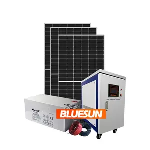 Bluesun 30kw 50kw 100kw off grid pannello solare ibrido solare del sistema di stoccaggio di soluzione